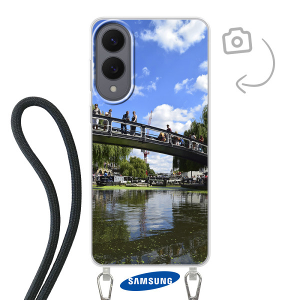 Funda de teléfono con cable para Samsung Galaxy S25 Edge