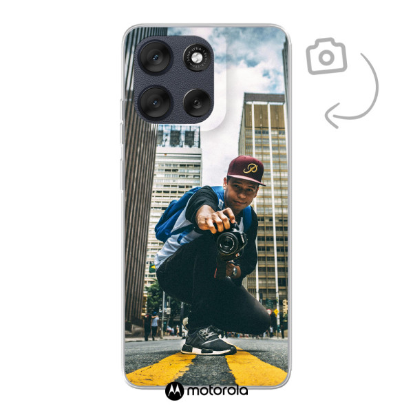 Funda de teléfono con impresión trasera suave para Motorola Moto G56