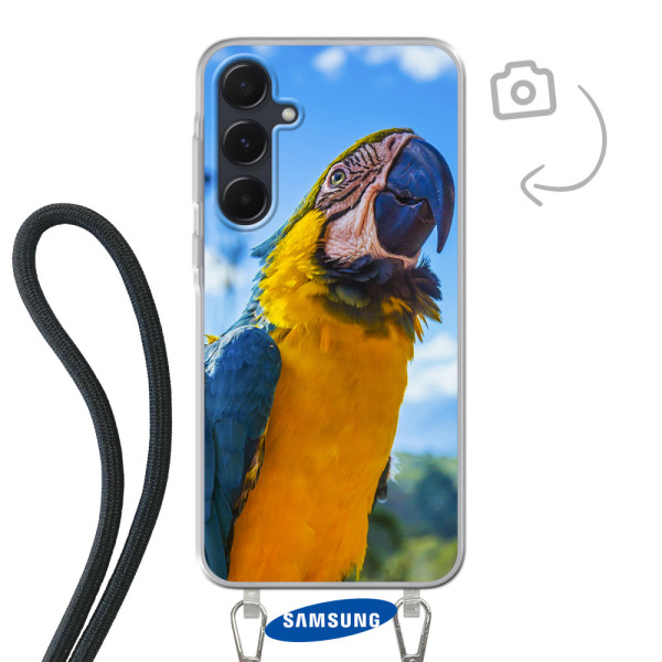 Funda de teléfono con cable para Samsung Galaxy A55
