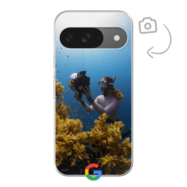 Funda de teléfono con impresión trasera suave para Google Pixel 9/9 Pro