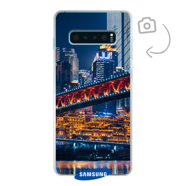 Funda de teléfono con impresión trasera suave para Samsung Galaxy S10 Plus