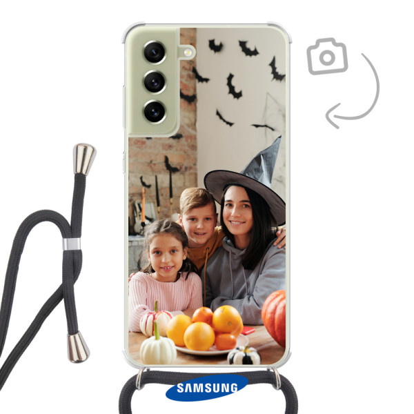 Funda de teléfono con cable para Samsung Galaxy S21 FE