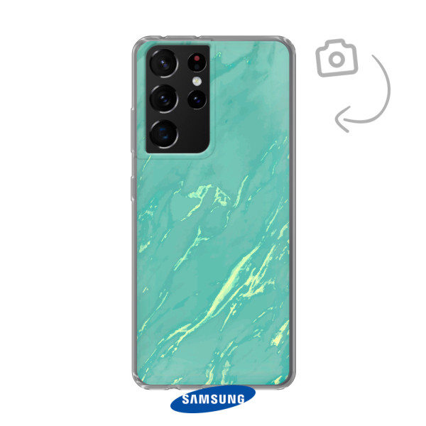Funda de teléfono con impresión trasera suave para Samsung Galaxy S21 Ultra 5G