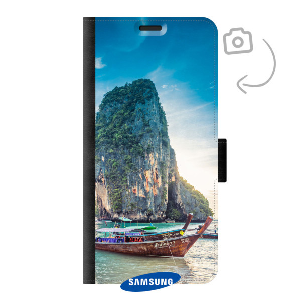 Funda billetera con estampado frontal para Samsung Galaxy S22 Plus