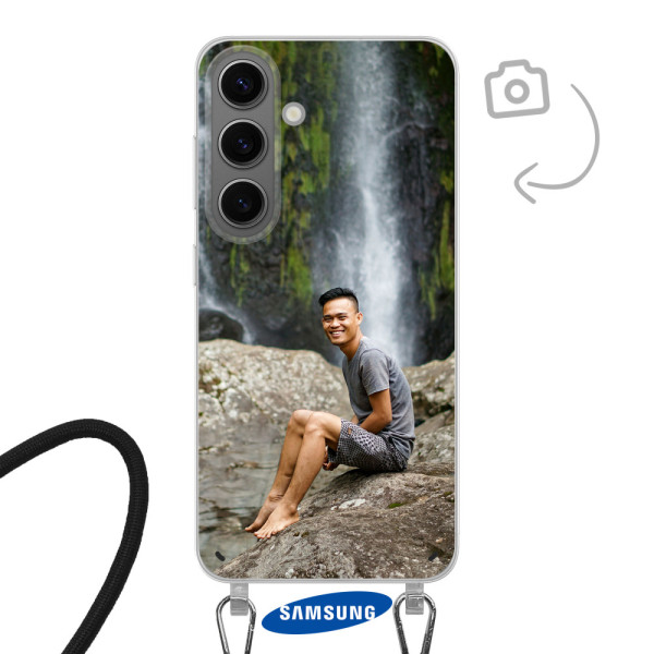 Funda de teléfono con cable para Samsung Galaxy S24