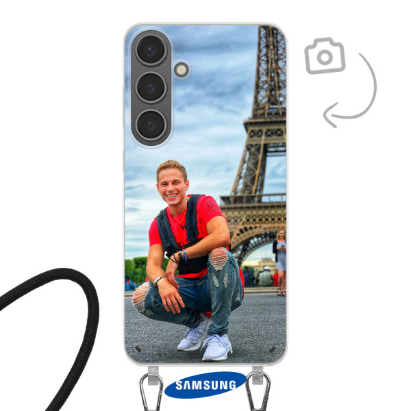 Funda de teléfono con cable para Samsung Galaxy S24 Plus