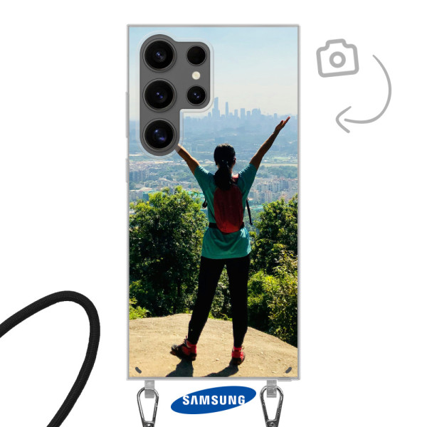 Funda de teléfono con cable para Samsung Galaxy S24 Ultra